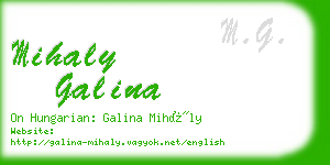 mihaly galina business card